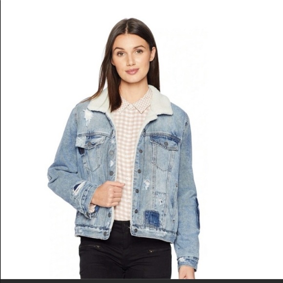 BLANK NYC SHERPA LINED JEAN JACKET - Picture 5 of 7